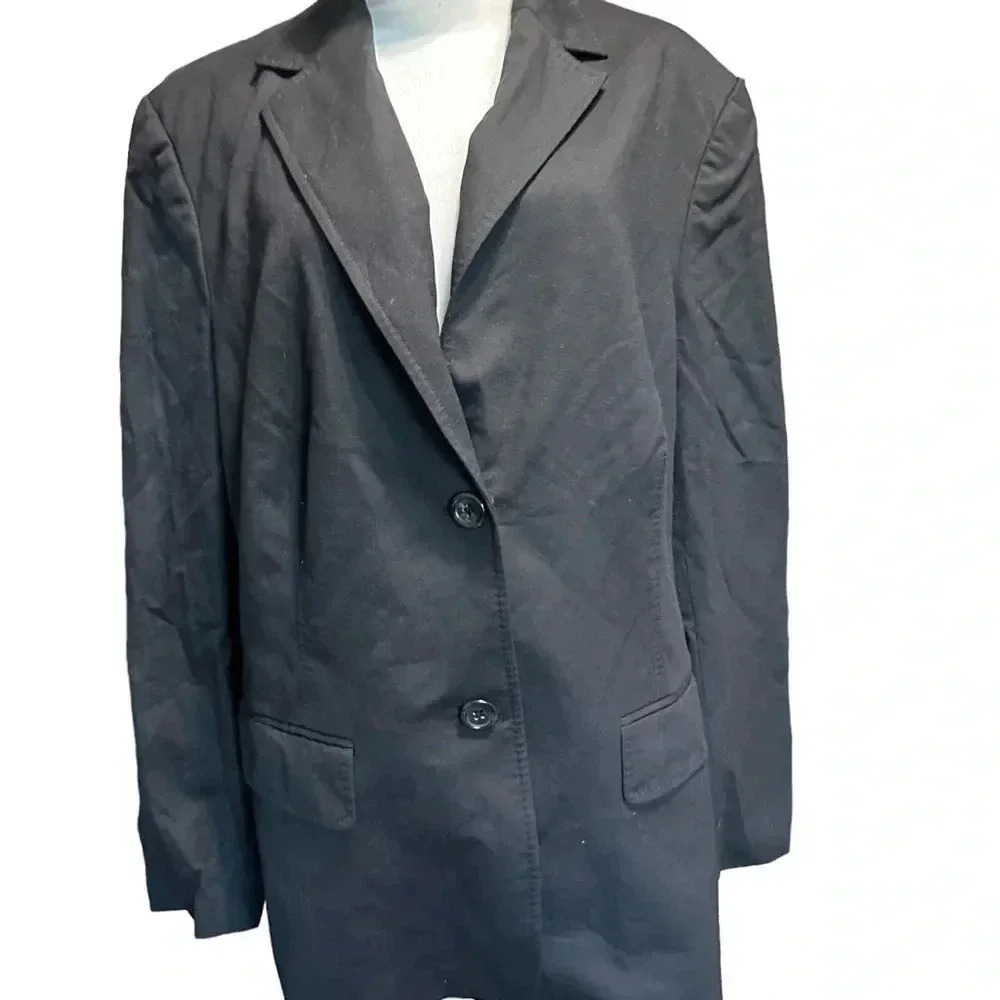Lands End women's size 16W black 2 button blazer